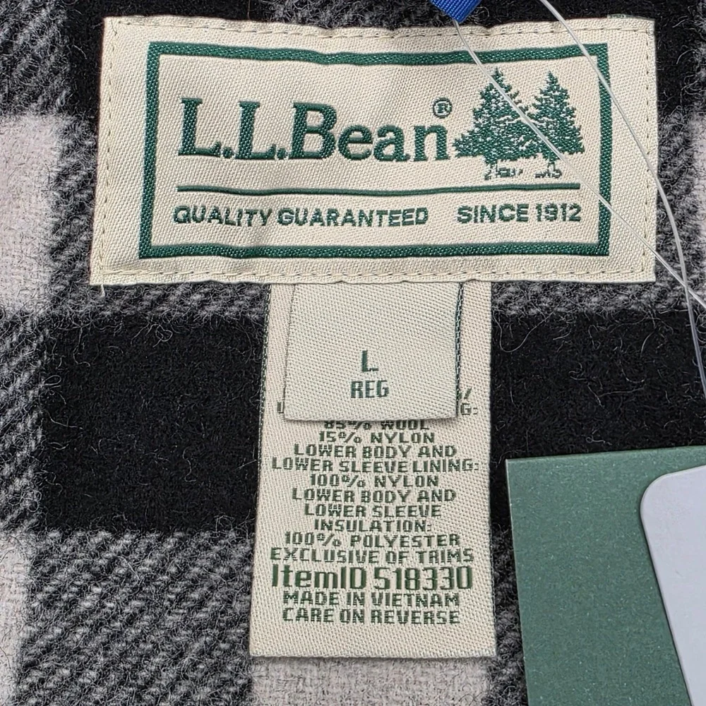 L.L. Bean Original Baxter State Parka '82 Mens L Royal Blue Wool Lined 3M Jacket